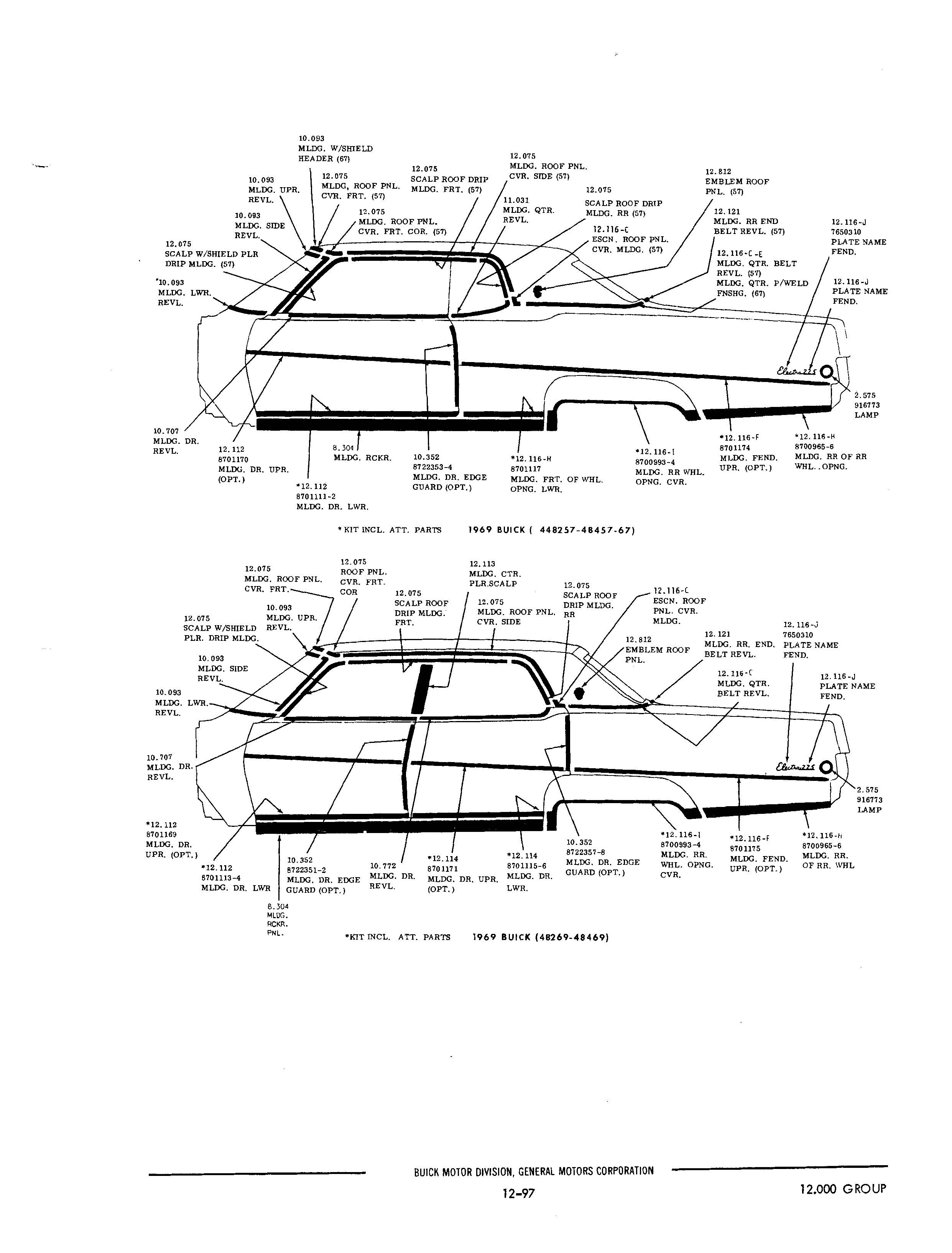 Buick 19401972 Parts illustrations / Buick Chassis And Body